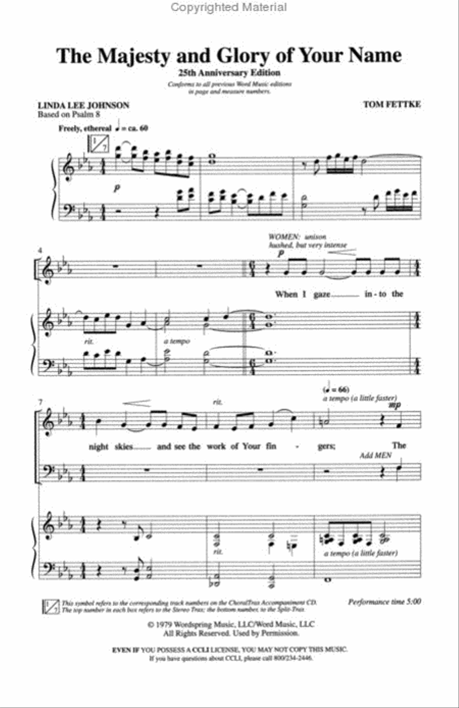 The Majesty and Glory of Your Name - Anthem 4-Part scores gallery preview page 2
