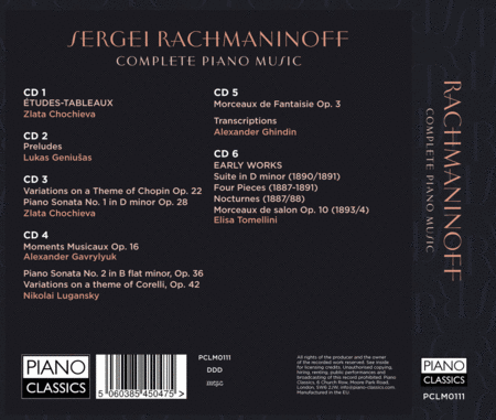 Sergei Rachmaninoff: Complete Piano Music [Box Set]