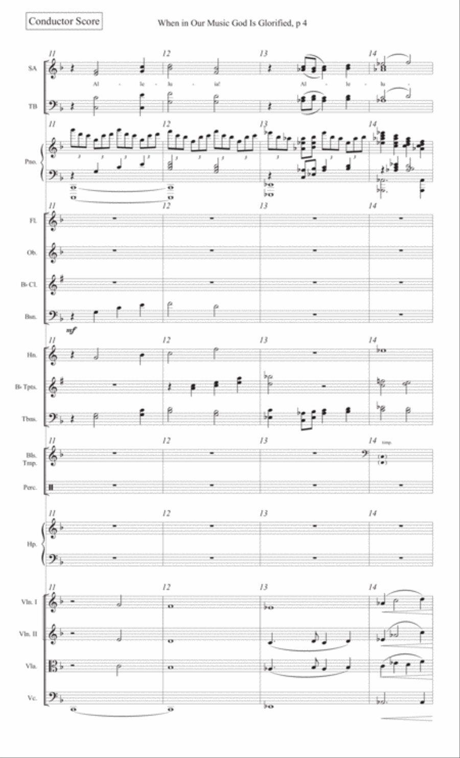 When in Our Music God Is Glorified 4-Part scores gallery preview page 6