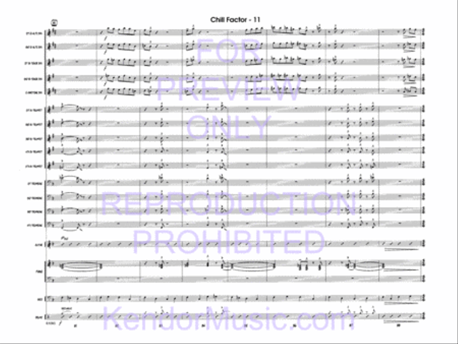 Chill Factor (Full Score) Jazz Ensemble scores gallery preview page 13