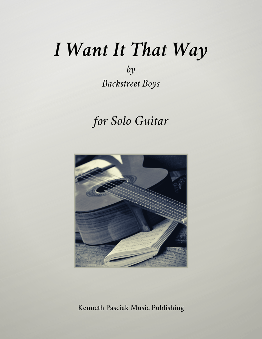 I Want It That Way Acoustic Guitar scores gallery preview page 1