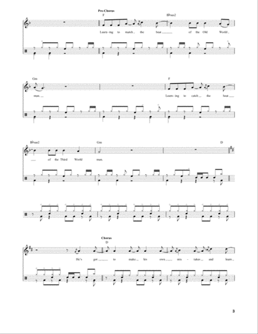 New World Man Drum Set scores gallery preview page 3