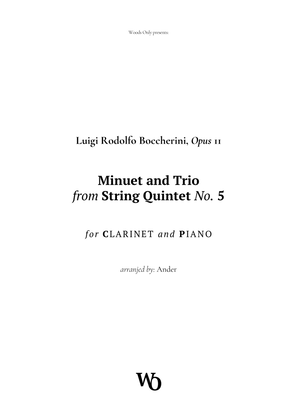 Minuet by Boccherini for Clarinet