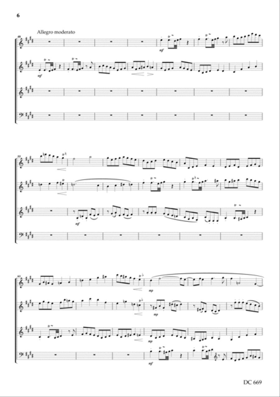 Prelude and Fugue No,1 - for clarinet quartet Clarinet Quartet scores gallery preview page 6
