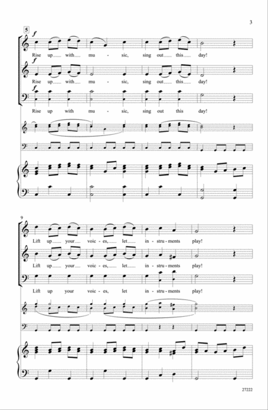 Rise Up with Music 3-Part scores gallery preview page 3