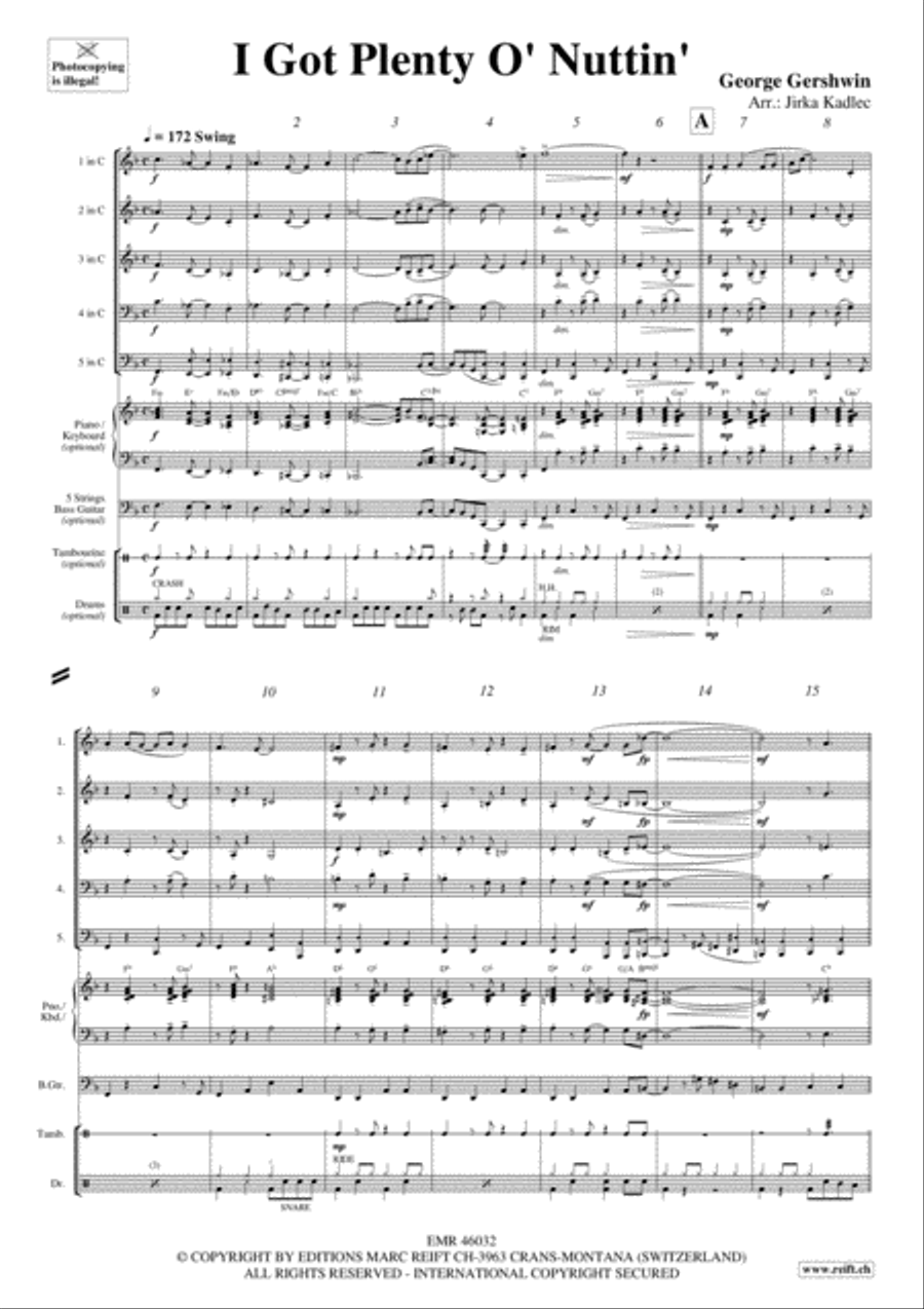 I Got Plenty O' Nuttin' Woodwind Quintet scores gallery preview page 3