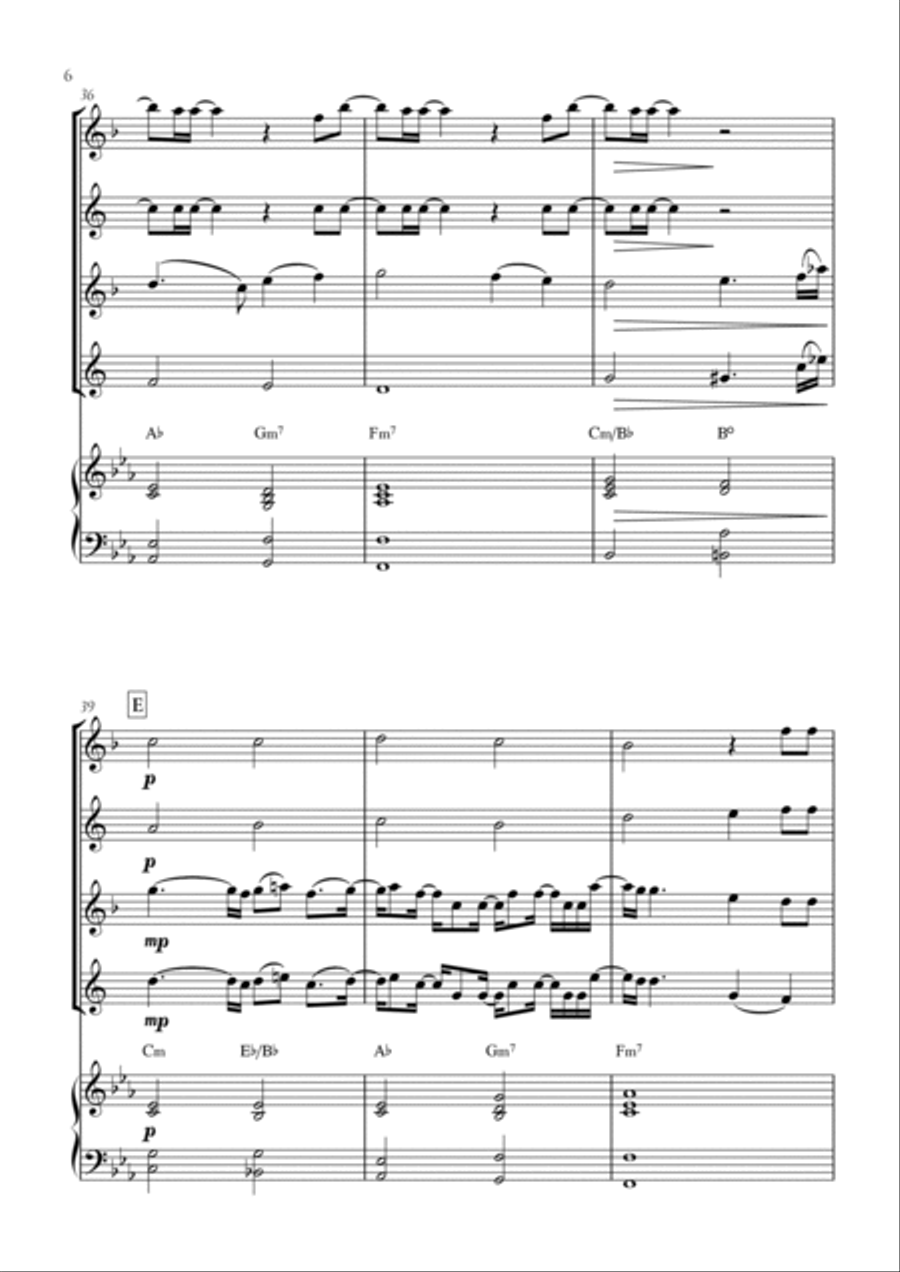 When We Were Young Tenor Saxophone scores gallery preview page 6