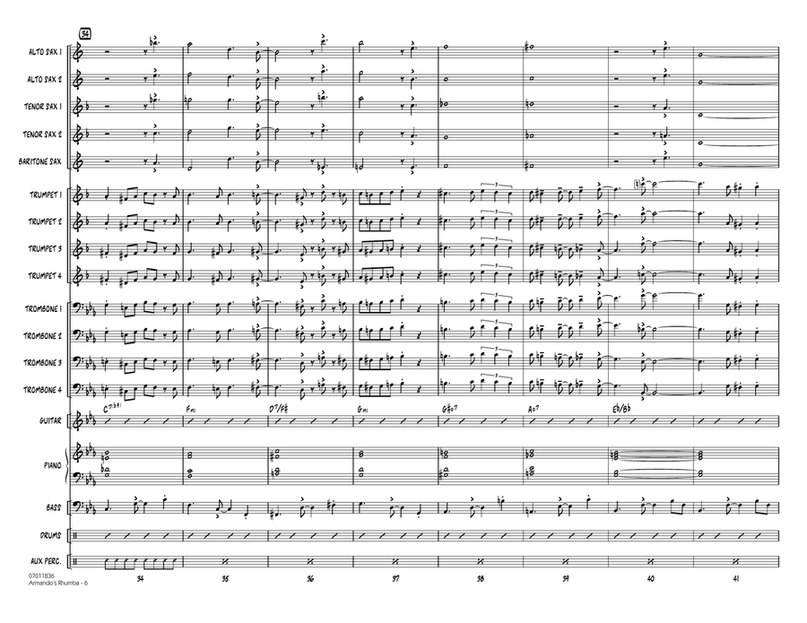 Armando's Rhumba - Conductor Score (Full Score) Jazz Ensemble scores gallery preview page 6
