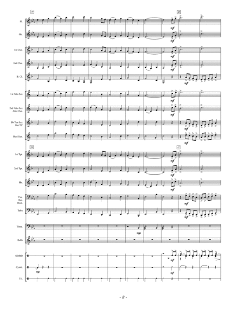 Beyond the Stars Beyond the Stars Concert Band scores gallery preview page 8