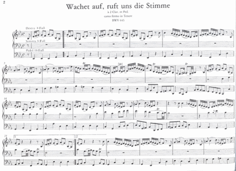 Sämtliche Orgelwerke VI Schübler-Choräle, Achtzeh