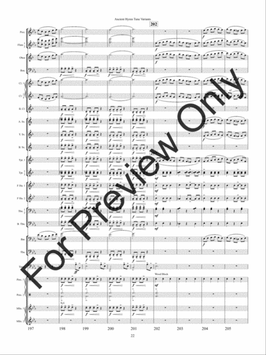 Ancient Hymn Tune Variants Concert Band scores gallery preview page 25