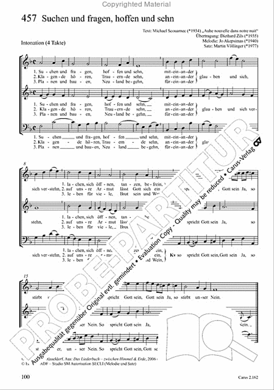Chorbuch Gotteslob SAM 3-Part scores gallery preview page 101
