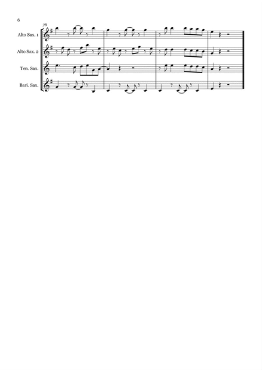 Bad Habits Saxophone Quartet scores gallery preview page 6