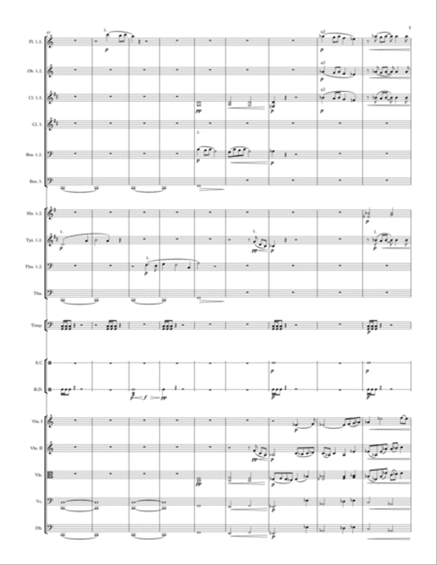 Peace and Hope (for large orchestra) Large Ensemble scores gallery preview page 5