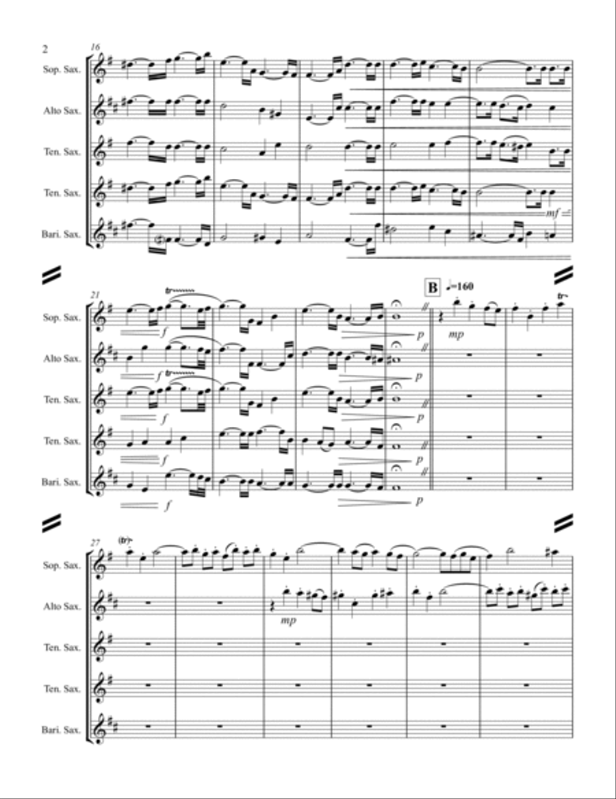 Handel - Overture - Sinfonia from Messiah (for Saxophone Quintet SATTB) Handel - Overture - Sinfonia from Messiah (for Saxophone Quintet SATTB) Saxophone Quintet scores gallery preview page 3