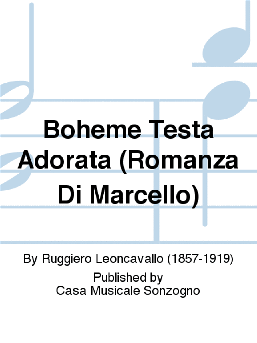 Boheme Testa Adorata (Romanza Di Marcello) Voice Solo scores gallery preview page 1
