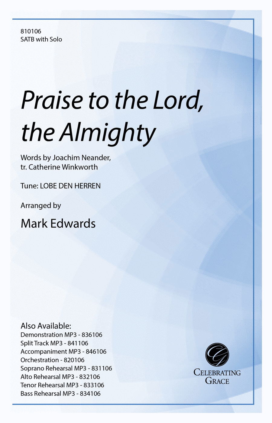 Praise to the Lord, the Almighty 4-Part scores gallery preview page 1