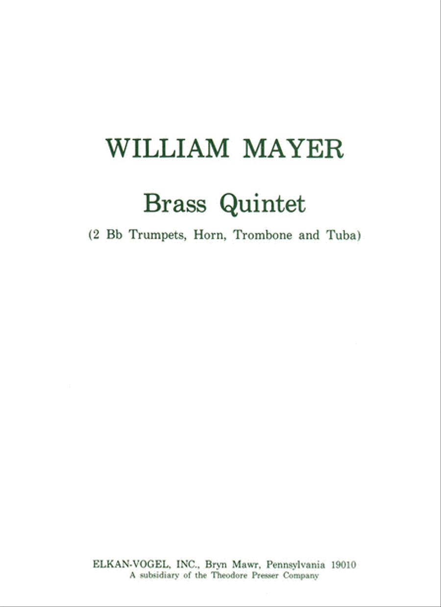 Brass Quintet Brass Quintet scores gallery preview page 1