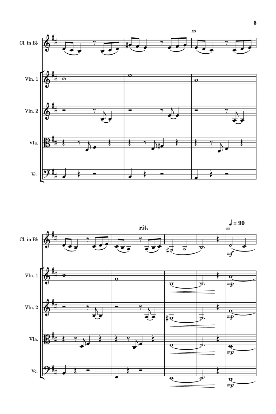 Clarinet Quintet 1-2 Small Ensemble scores gallery preview page 5
