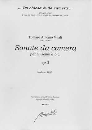 Sonate da camera op.3 (Modena, 1695)