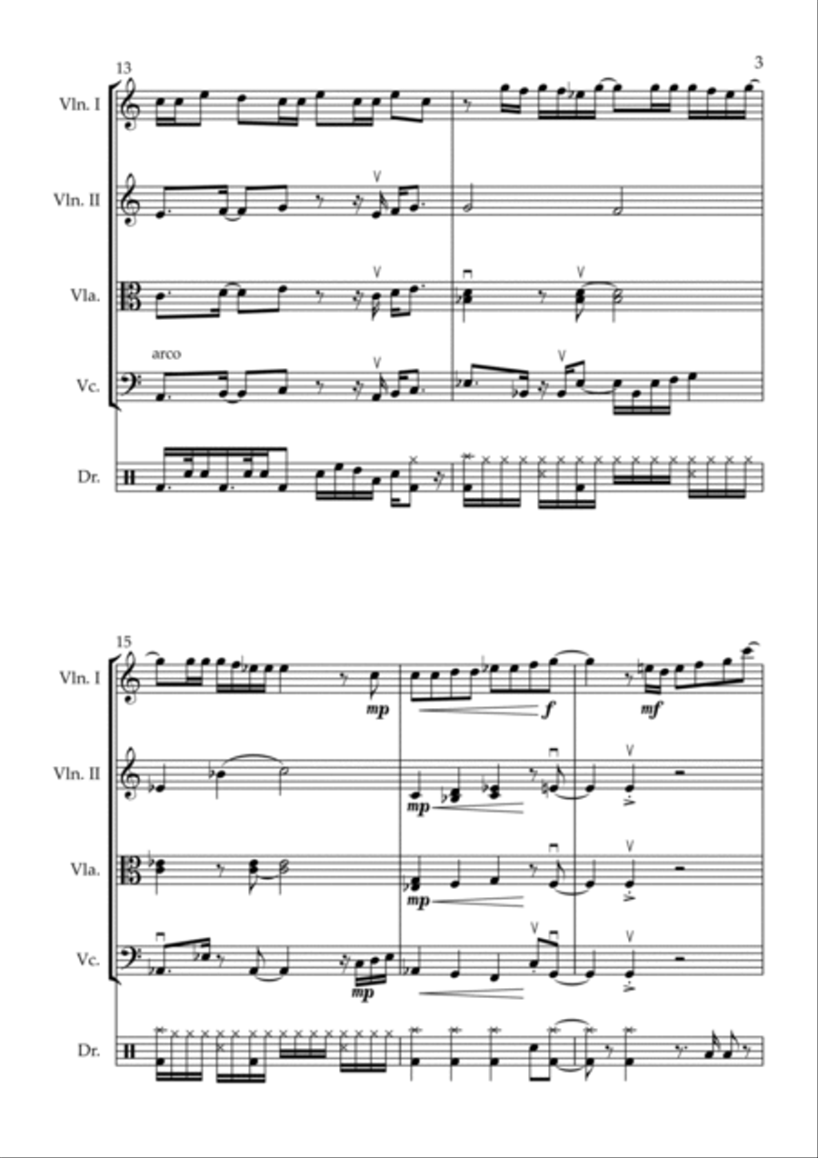 Leave The Door Open Leave The Door Open String Quartet scores gallery preview page 3