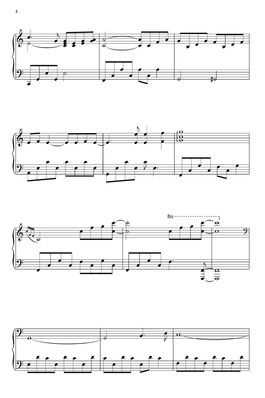 Rain Eight Days A Week Piano Solo scores gallery preview page 4