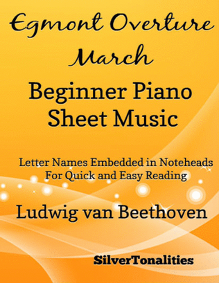 Book cover for Egmont Overture March Beginner Piano Sheet Music