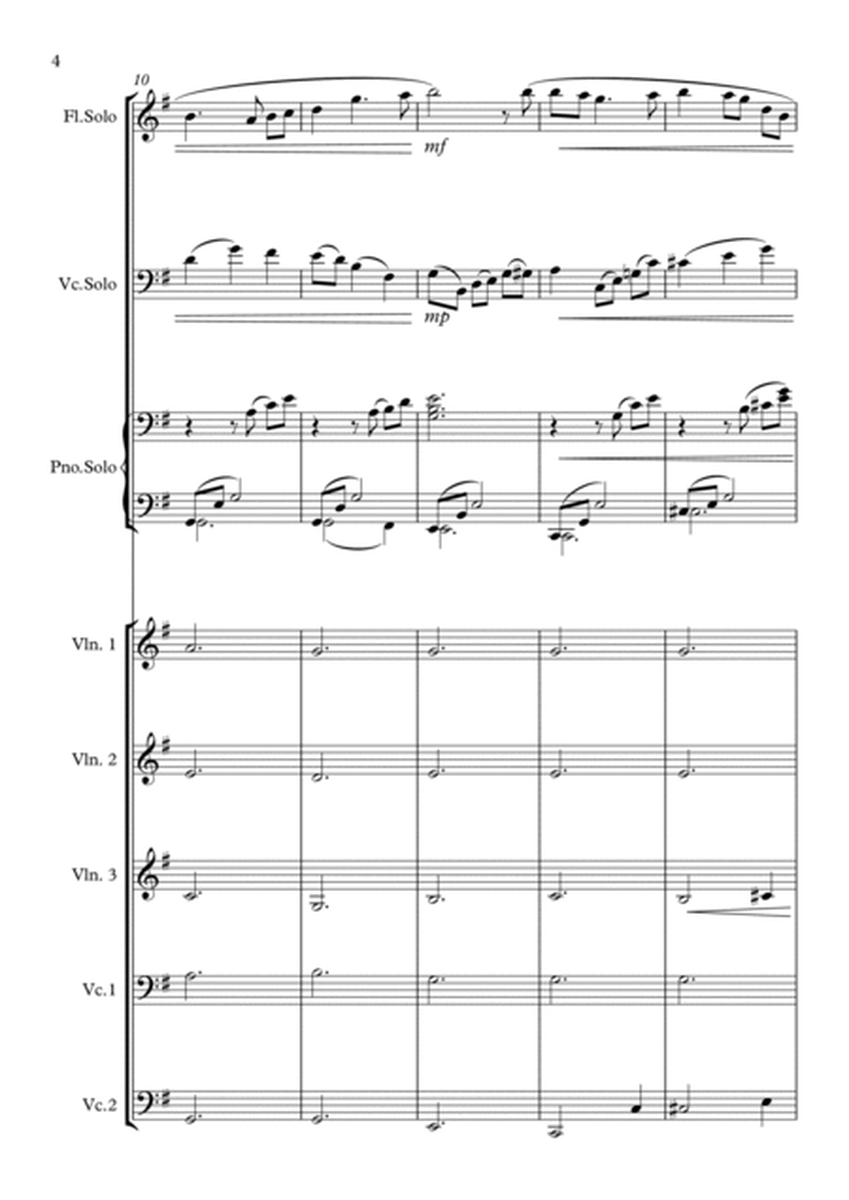 Furgary, for Solo Flute, Cello and Piano and String Orchestra (School Arrangement) image number null