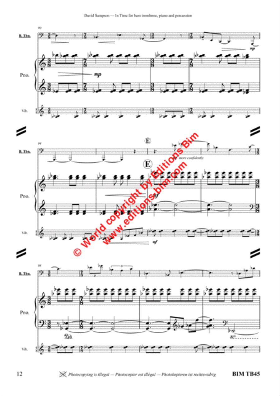 In Time Bass Trombone scores gallery preview page 11