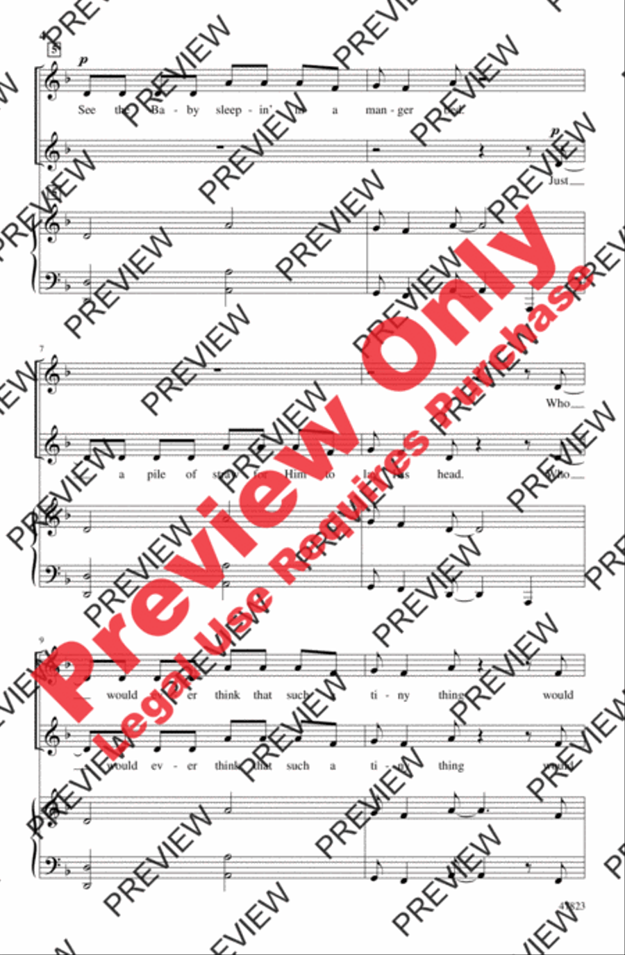 Calypso Cradle Carol 2-Part scores gallery preview page 4