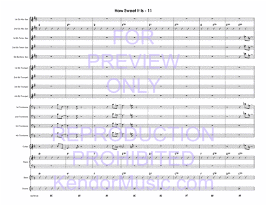 How Sweet It Is How Sweet It Is Jazz Ensemble scores gallery preview page 12