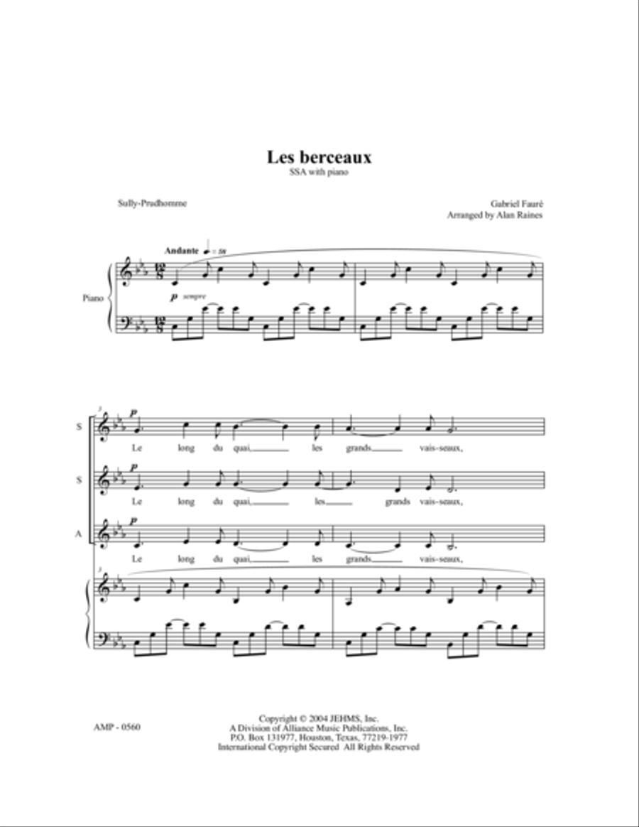 Les berceaux SSA scores gallery preview page 5