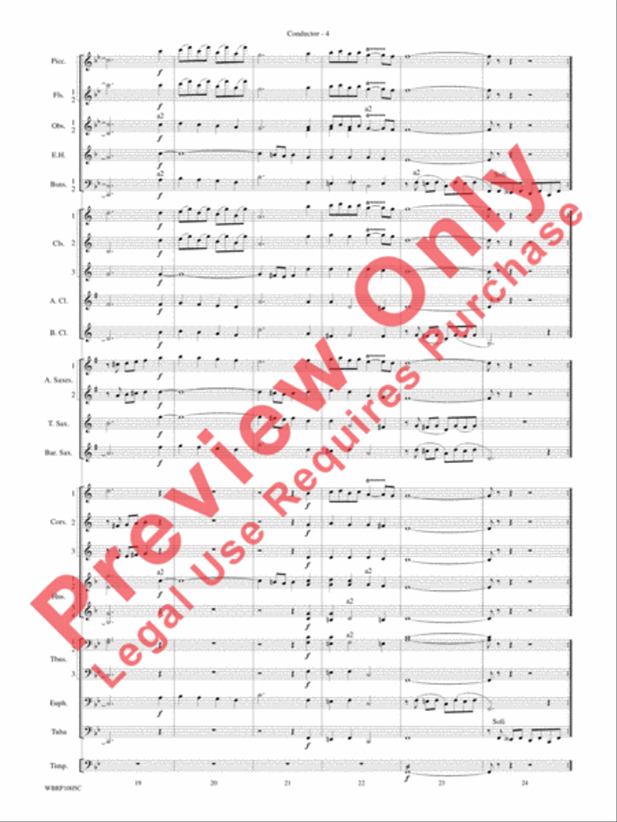 Prelude and Fugue in B-flat Major Concert Band scores gallery preview page 6