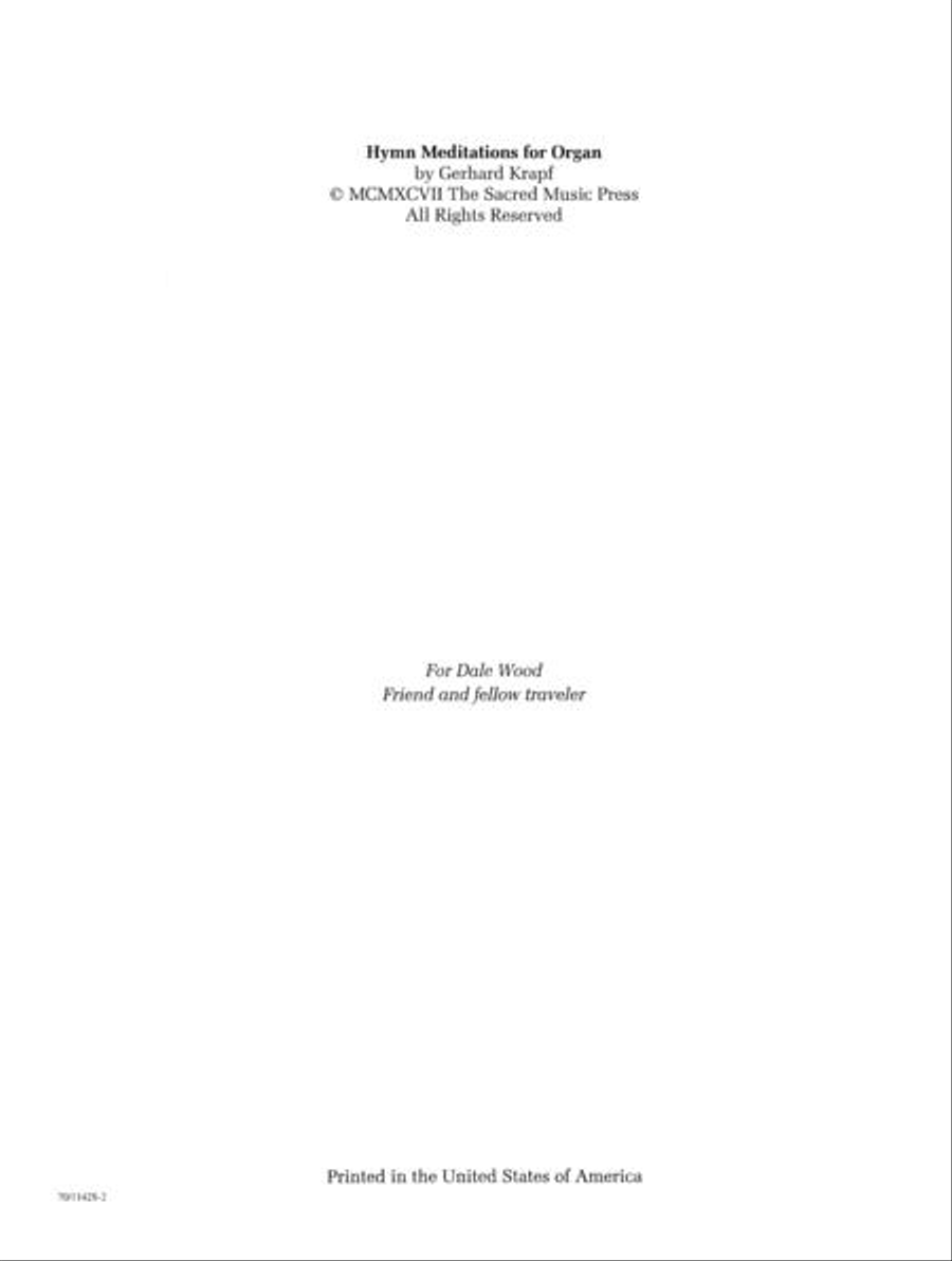 Hymn Meditations for Organ Organ Solo scores gallery preview page 2