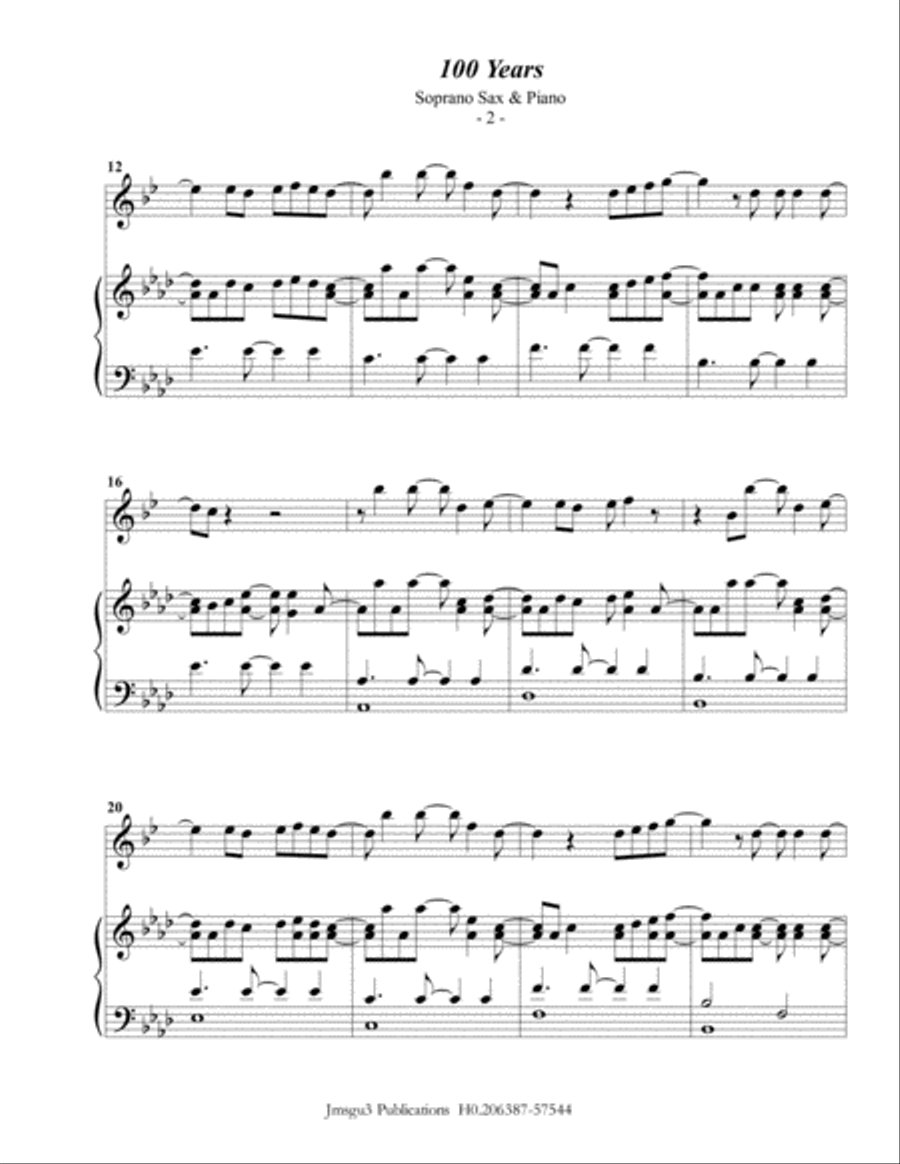 100 Years Soprano Saxophone scores gallery preview page 2
