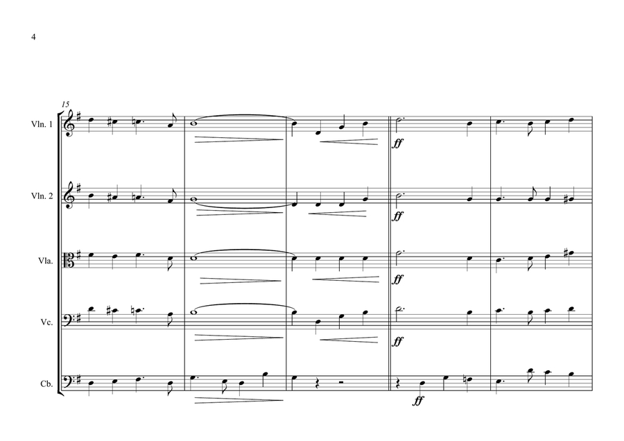 Malaysian National Anthem for String Orchestra (World National Anthem Series) String Orchestra scores gallery preview page 4