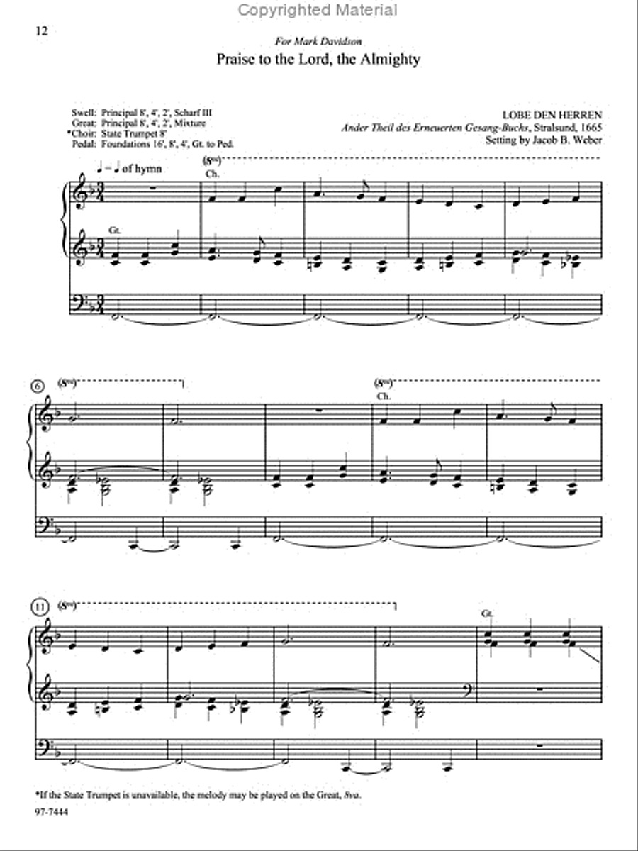 Soli Deo Gloria: Eight Distinctive Chorale Preludes for Every Organist, Set 1 Organ scores gallery preview page 4