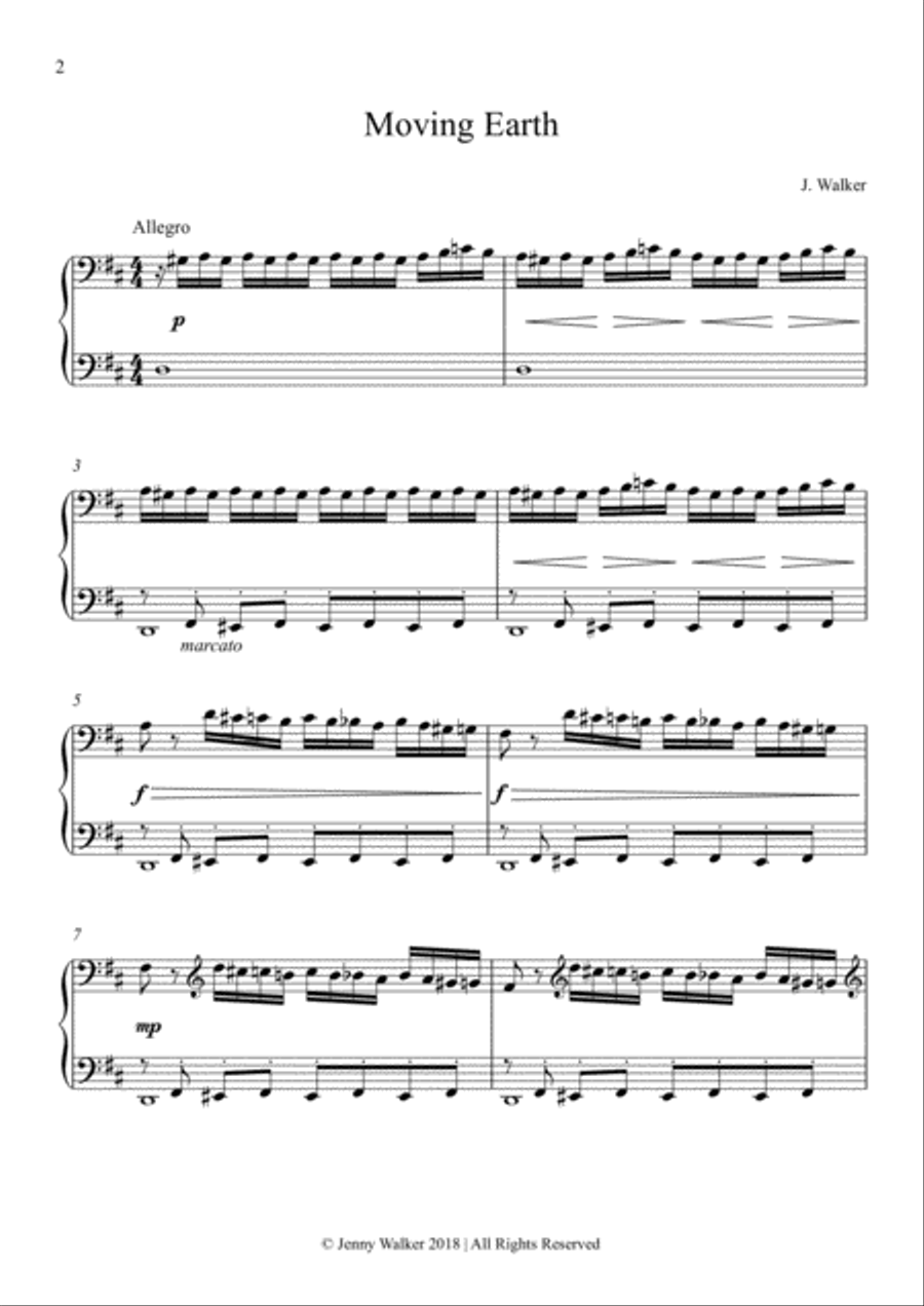 Piano Borealis: 6 - Moving Earth Piano Solo scores gallery preview page 2