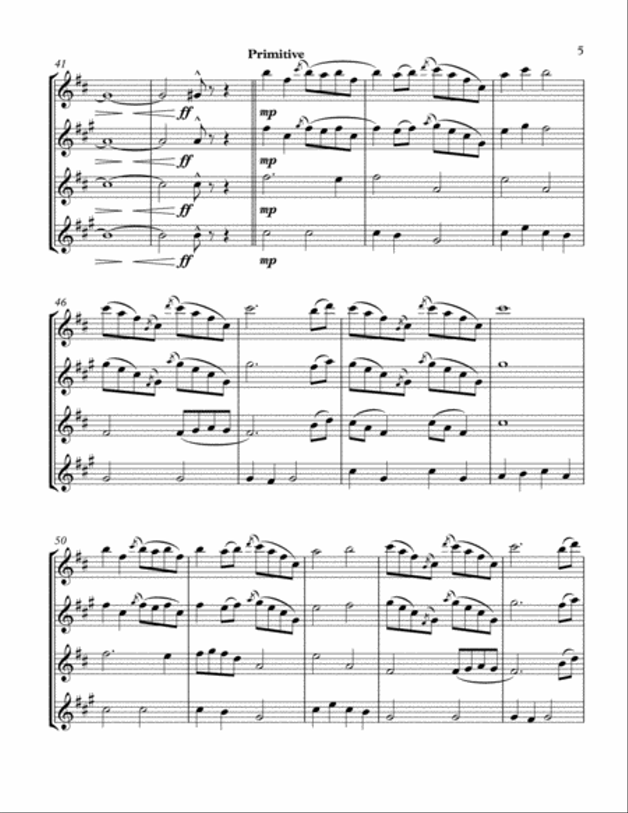 On the Shoulder of a Giant Woodwind Quartet scores gallery preview page 6