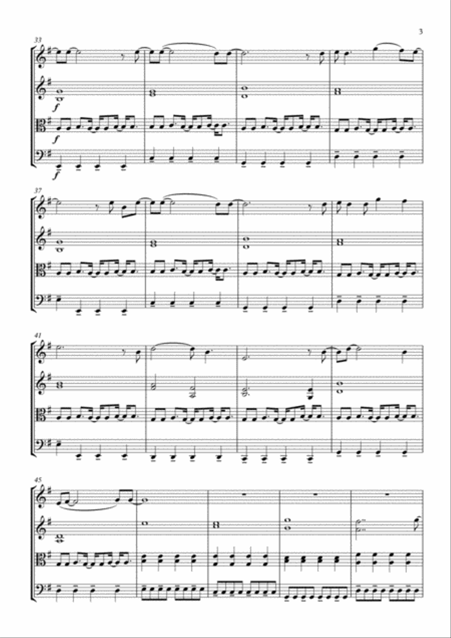 Lovers In Japan String Quartet scores gallery preview page 3