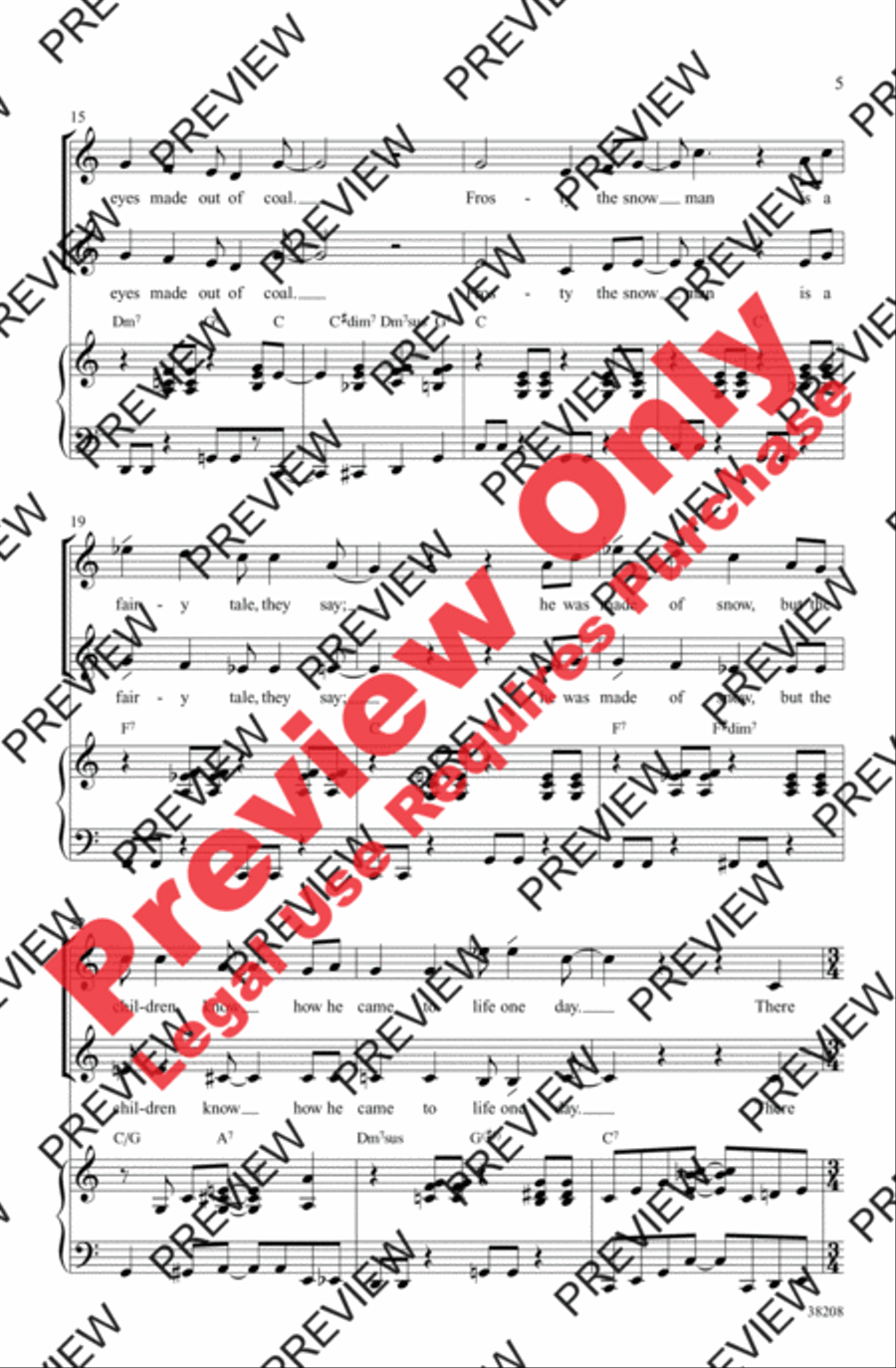 Frosty the Snowman 2-Part scores gallery preview page 5