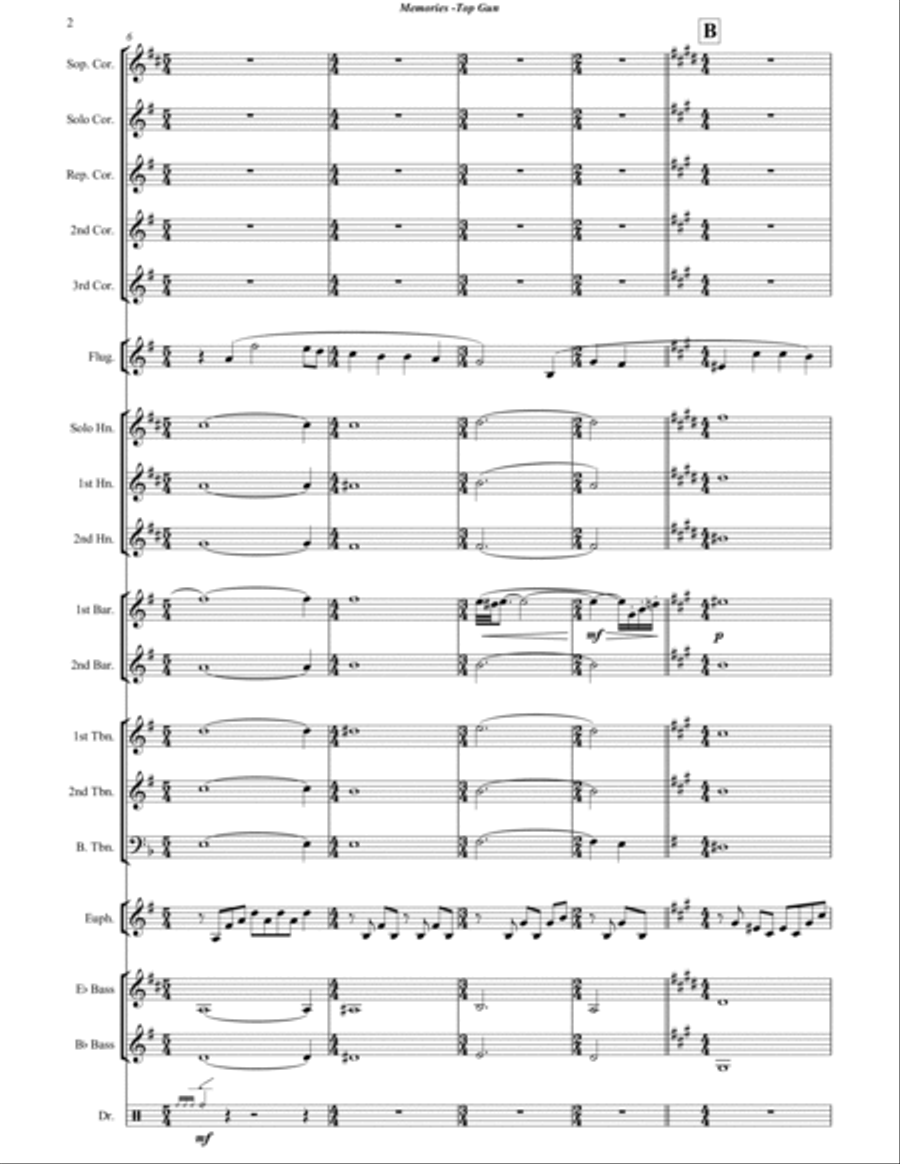 Memories Brass Band scores gallery preview page 3