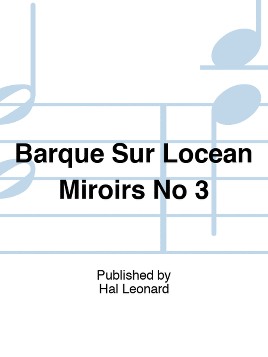 Barque Sur Locean Miroirs No 3