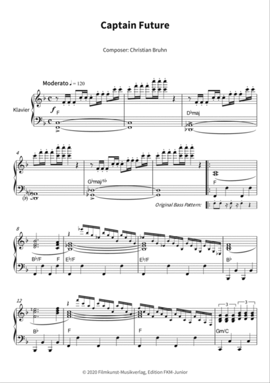 Captain Future Piano scores gallery preview page 3