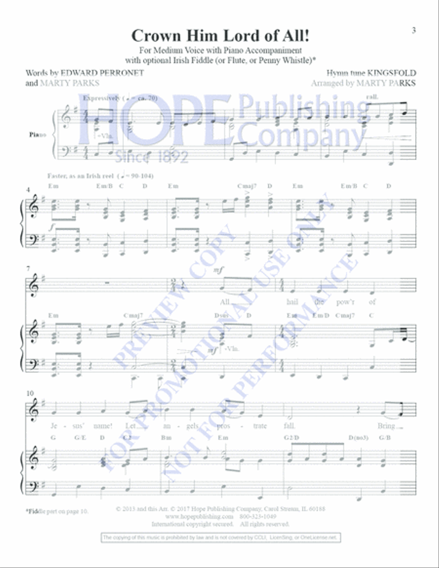 Crown Him Lord of All! Solo Choir scores gallery preview page 3