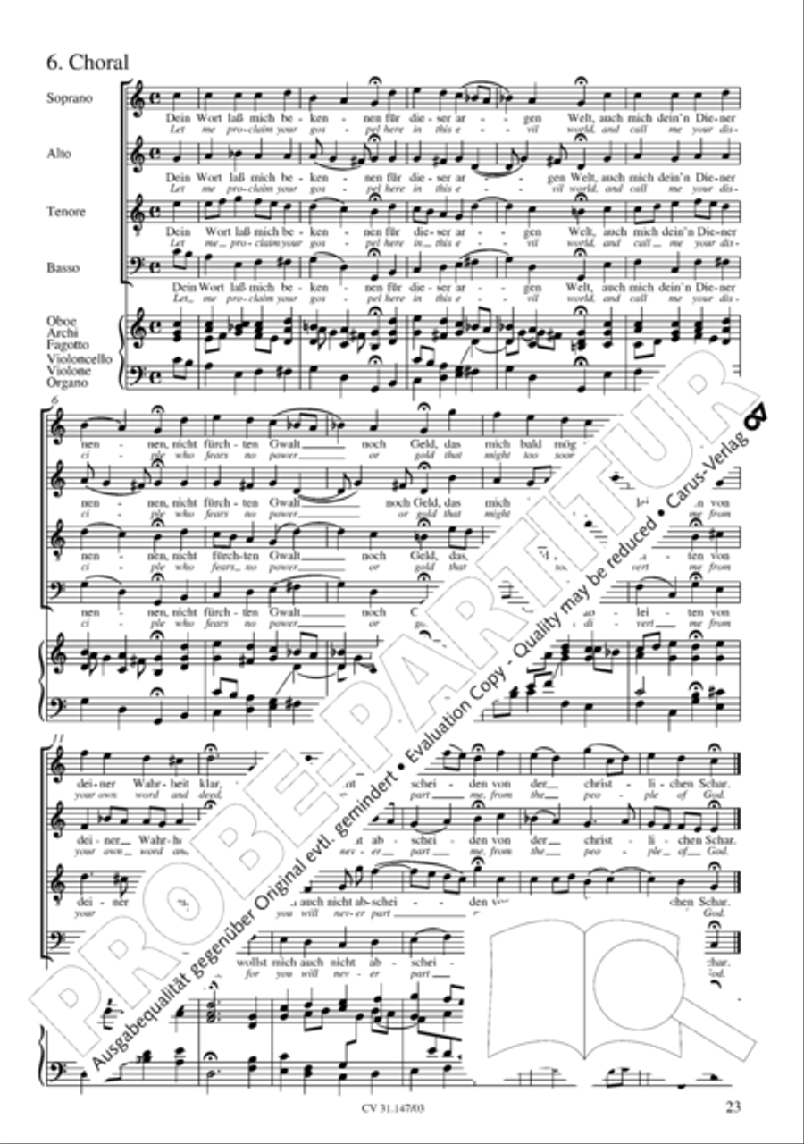 Heart and mouth and thought and action (Herz und Mund und Tat und Leben) 4-Part scores gallery preview page 24