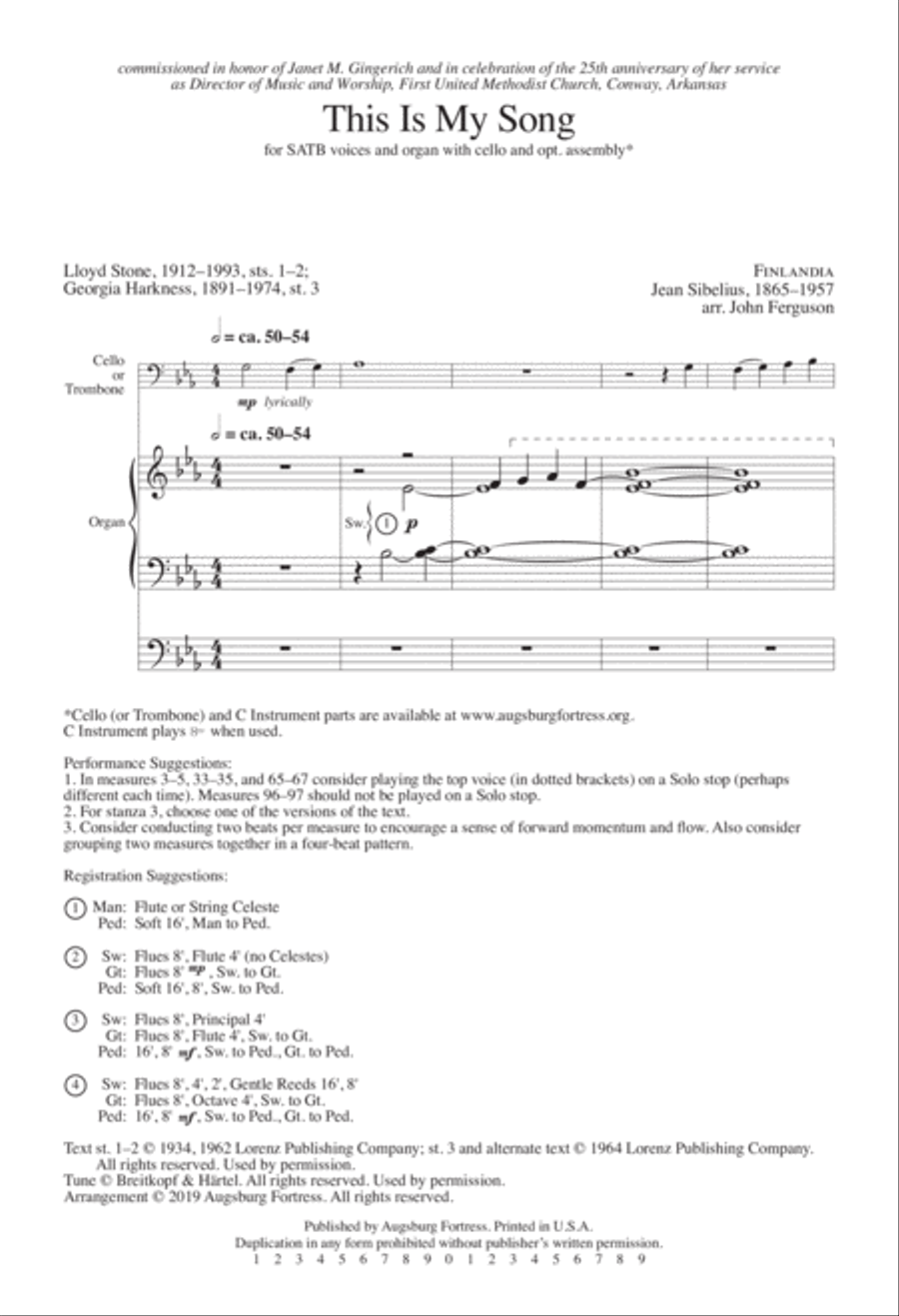 This Is My Song 4-Part scores gallery preview page 3