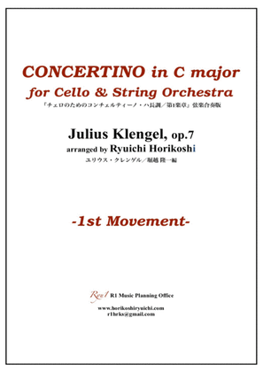 Book cover for Concertino in C major for Cello & String Orchestra, , 1st movement