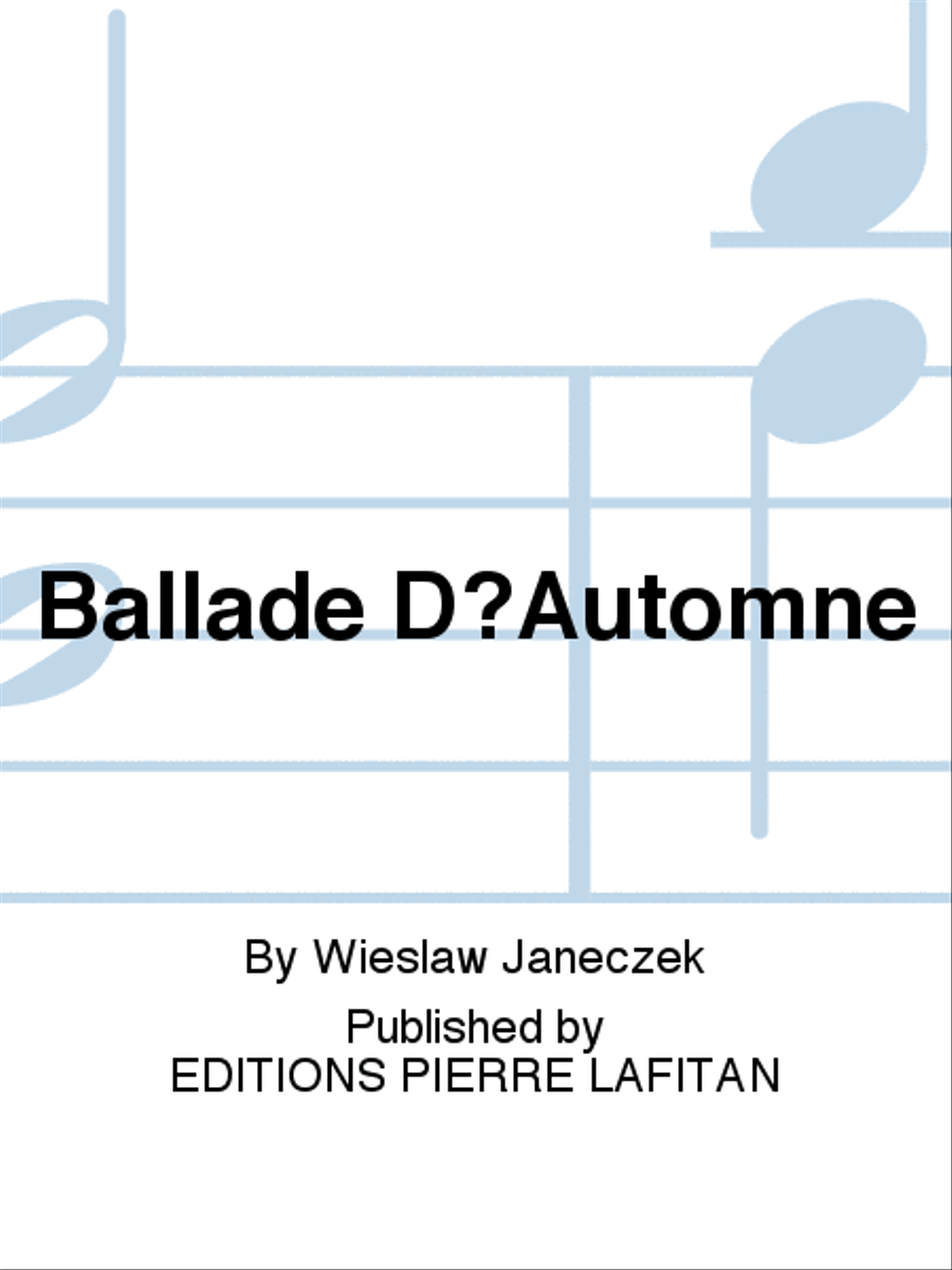 Ballade D'Automne Piano Accompaniment scores gallery preview page 1