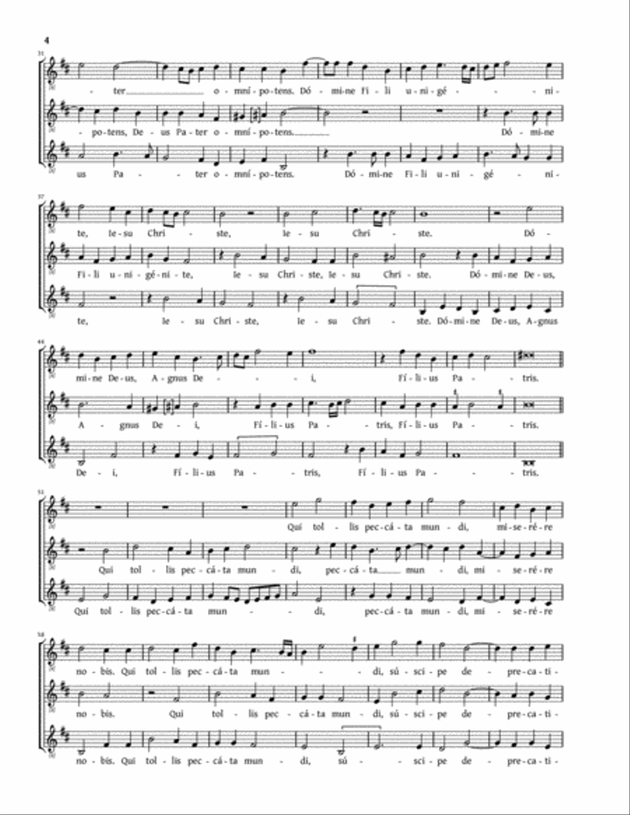 Missa prima a 3 (Asola) - SSA or TTB SSA scores gallery preview page 4
